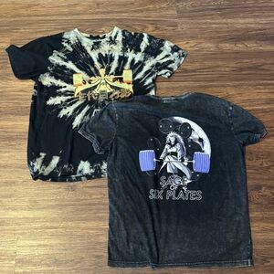 Crunchyswole Anime Gym Tee Bundle – Naruto Hokage Tie-Dye + Sage of Six Plates L